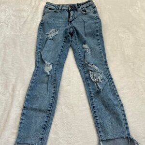 Women's Like New Nicely Distressed Darker High-Rise Skinny Jeans by Maurices